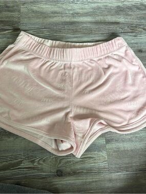 Light Pink Plush Lounge Shorts